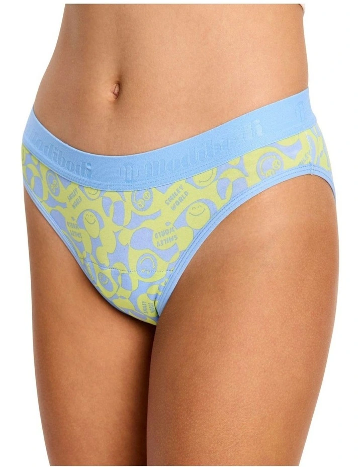 Teen Smiley World Moderate Absorbency Hipster Bikini in Green image 4