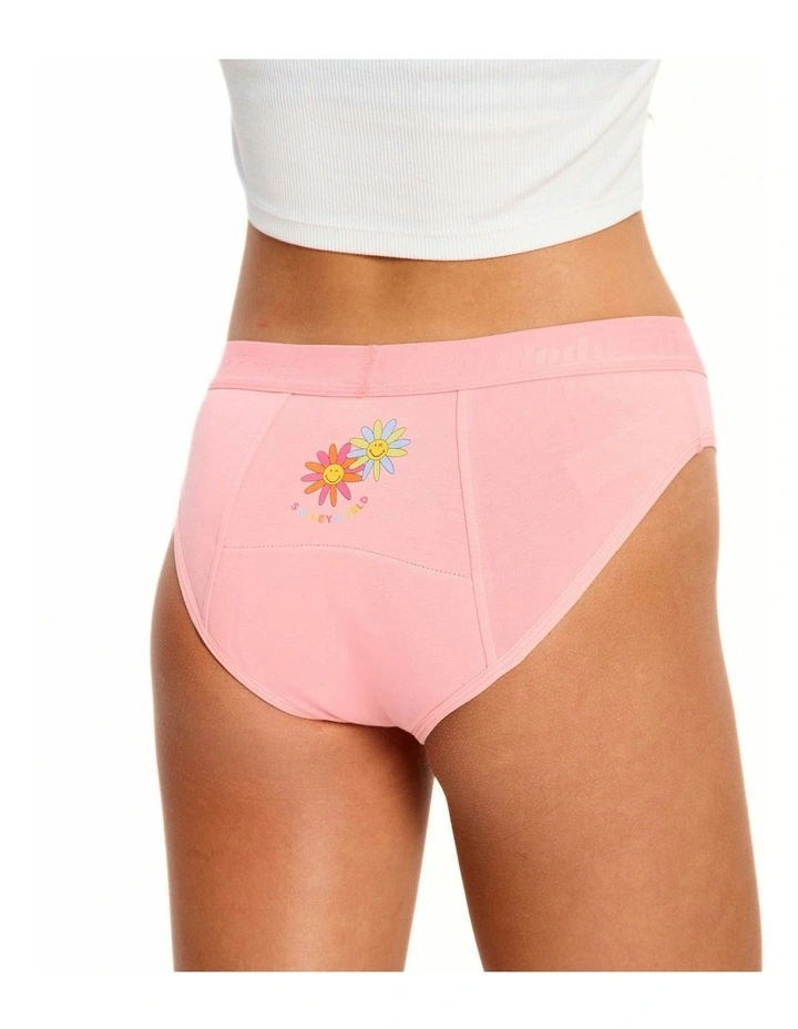 Period Underwear Hipster Bikini SmileyWorld Moderate Absorbency in Pink image 4