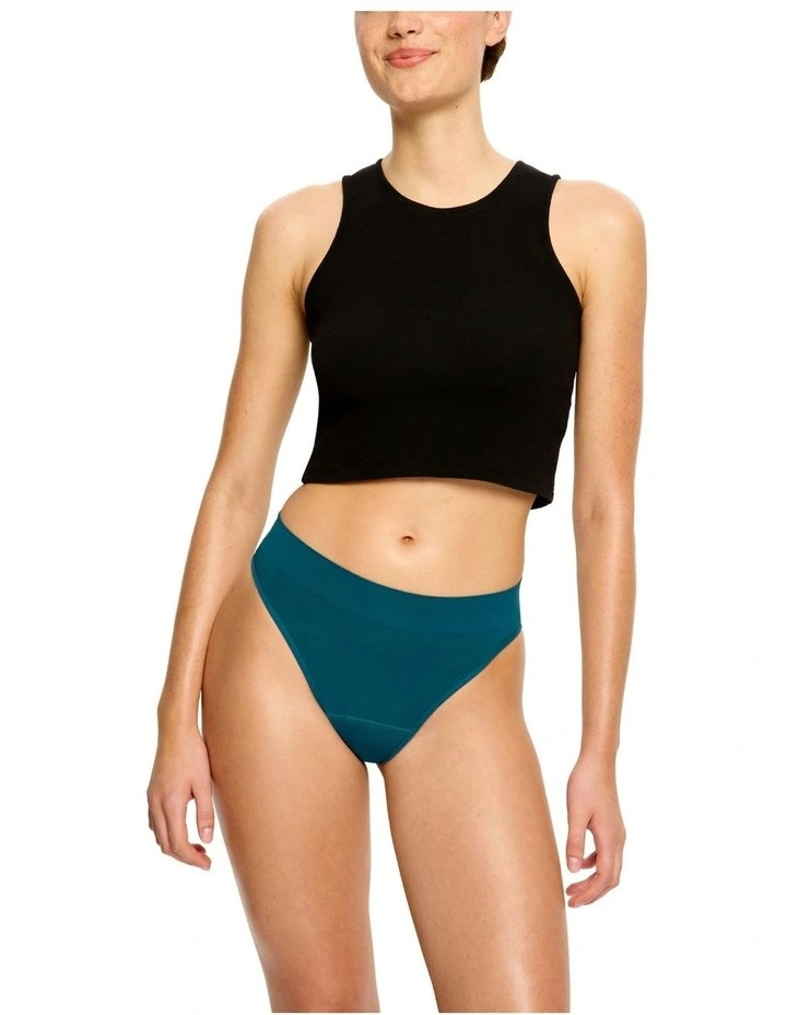 Modicomfort Seamless Hi Waist Period Underwear in Blue image 1
