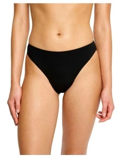 Super Absorbency Swimwear Period Hi-Leg Cheeky Bottom in Black