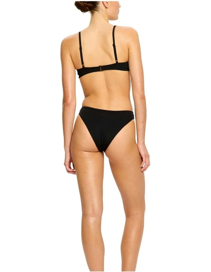 Super Absorbency Swimwear Period Hi-Leg Cheeky Bottom in Black image 2