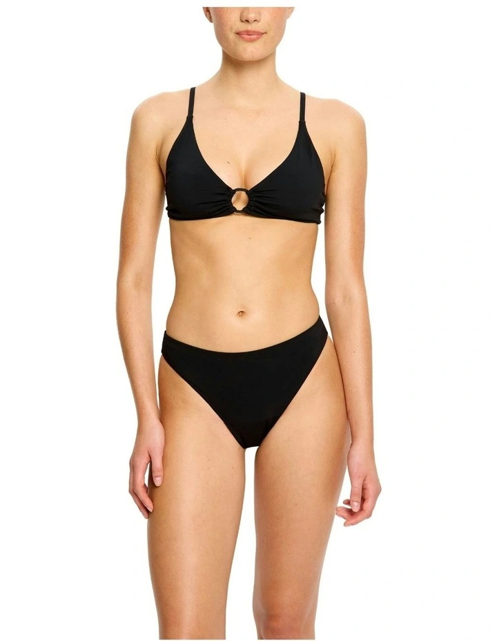 Super Absorbency Swimwear Period Hi-Leg Cheeky Bottom in Black image 4