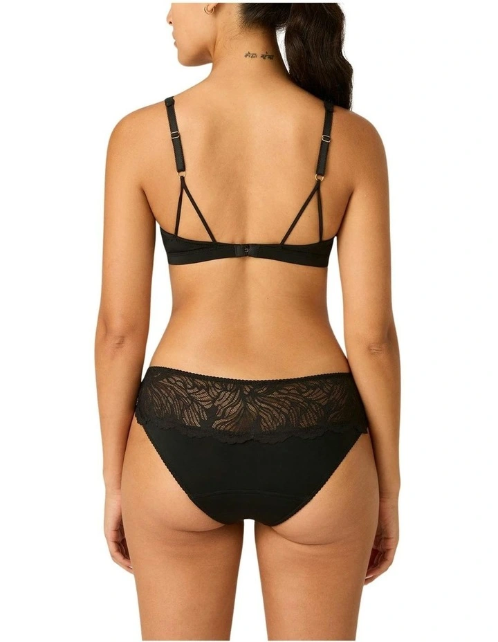 Ines Midi Period Underwear Brief in Noir Black image 2