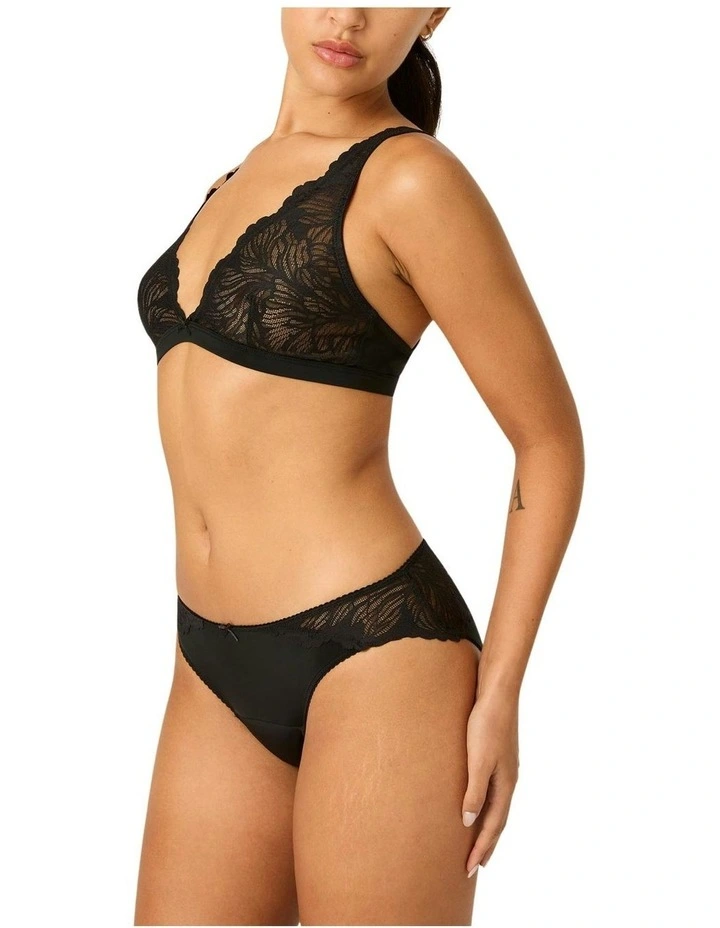 Ines Midi Period Underwear Brief in Noir Black image 3