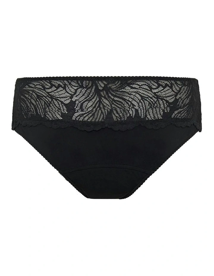 Ines Midi Period Underwear Brief in Noir Black image 7