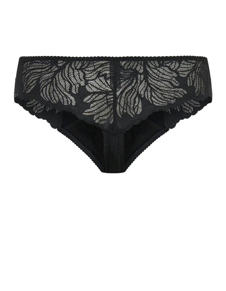 Light Absorbency Camille Period Underwear Thong in Noir Black image 5