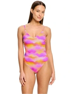 Period V Neck One Piece in Pink