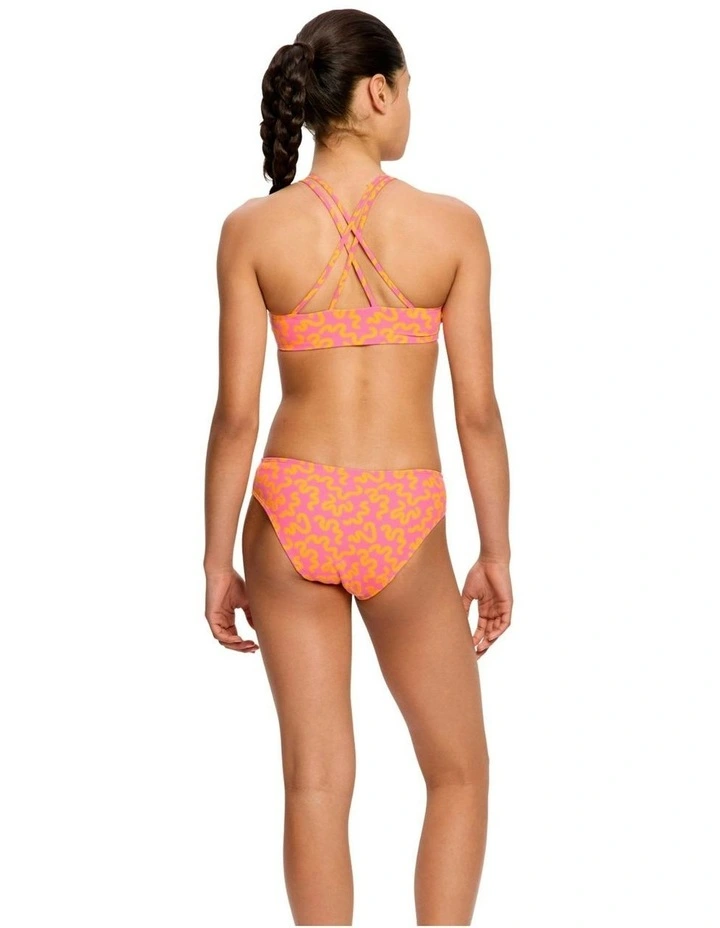 Teen Period Swimwear Bikini Brief Light Absorbency in Wavy Pink image 2