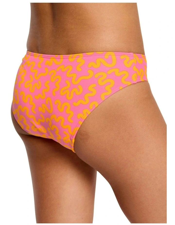 Teen Period Swimwear Bikini Brief Light Absorbency in Wavy Pink image 4