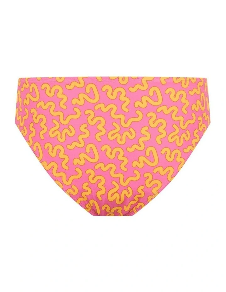 Teen Period Swimwear Bikini Brief Light Absorbency in Wavy Pink image 6