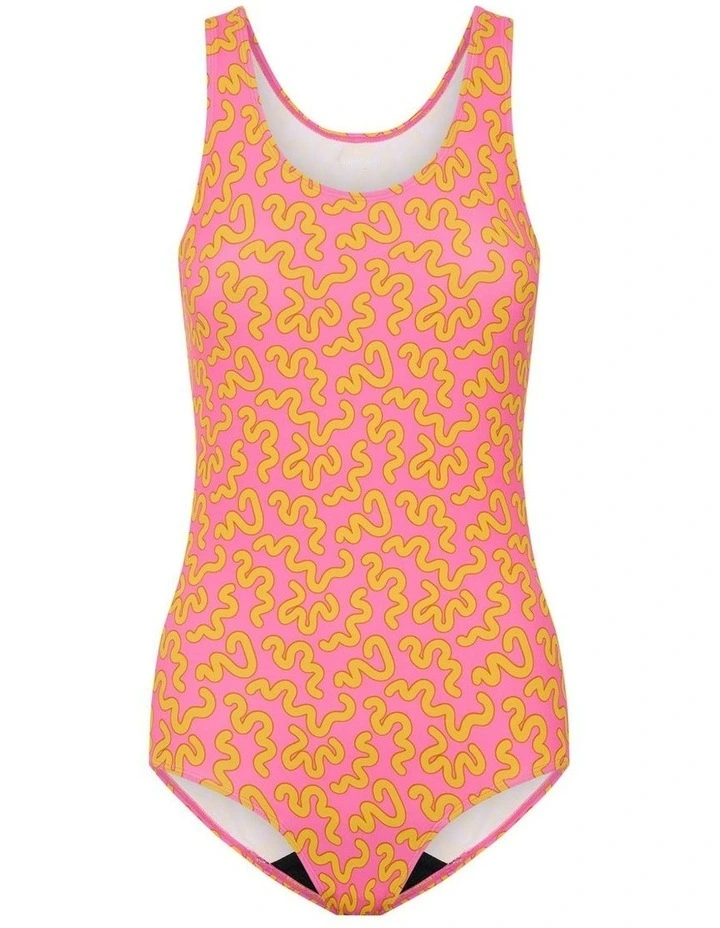 Teen Racerback One Piece in Wavy Pink image 5