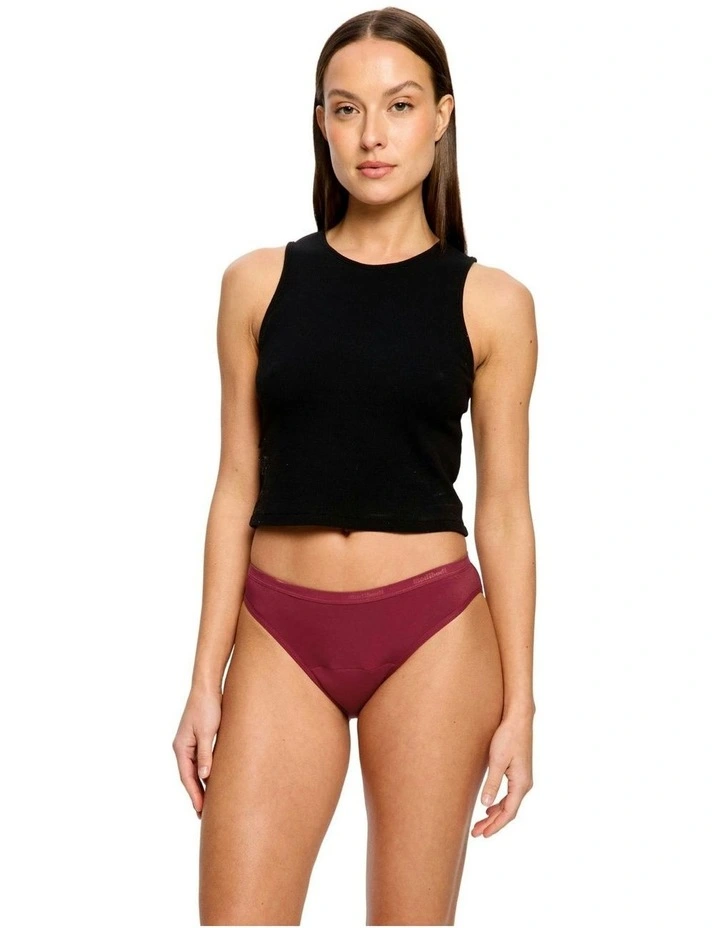 Classic Period Moderate Absorbency Bikini Brief in Red image 1