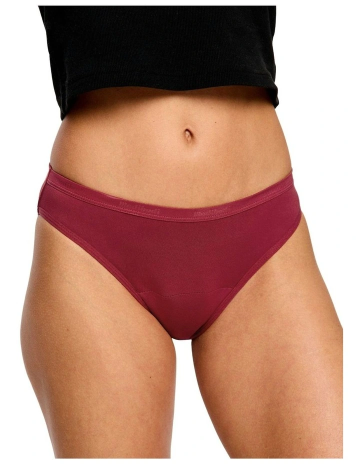 Classic Period Moderate Absorbency Bikini Brief in Red image 4