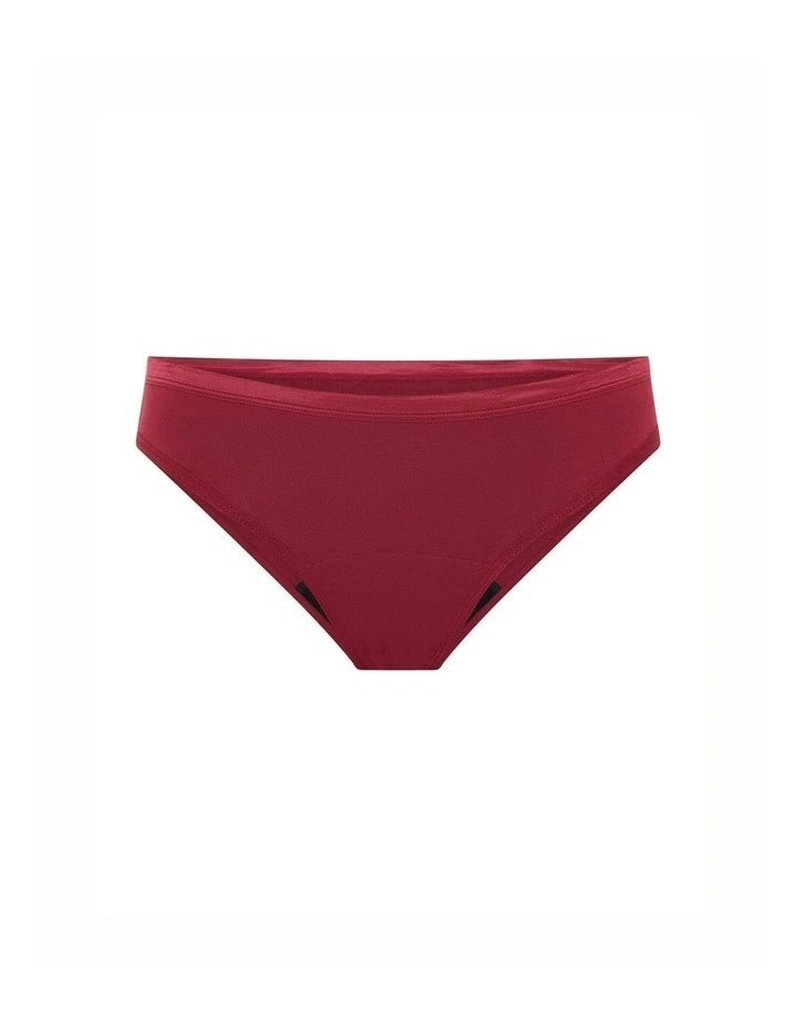 Classic Period Moderate Absorbency Bikini Brief in Red image 5
