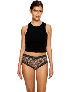 Sensual Period Boyleg Light Absorbency Animalia Underwear in Brown