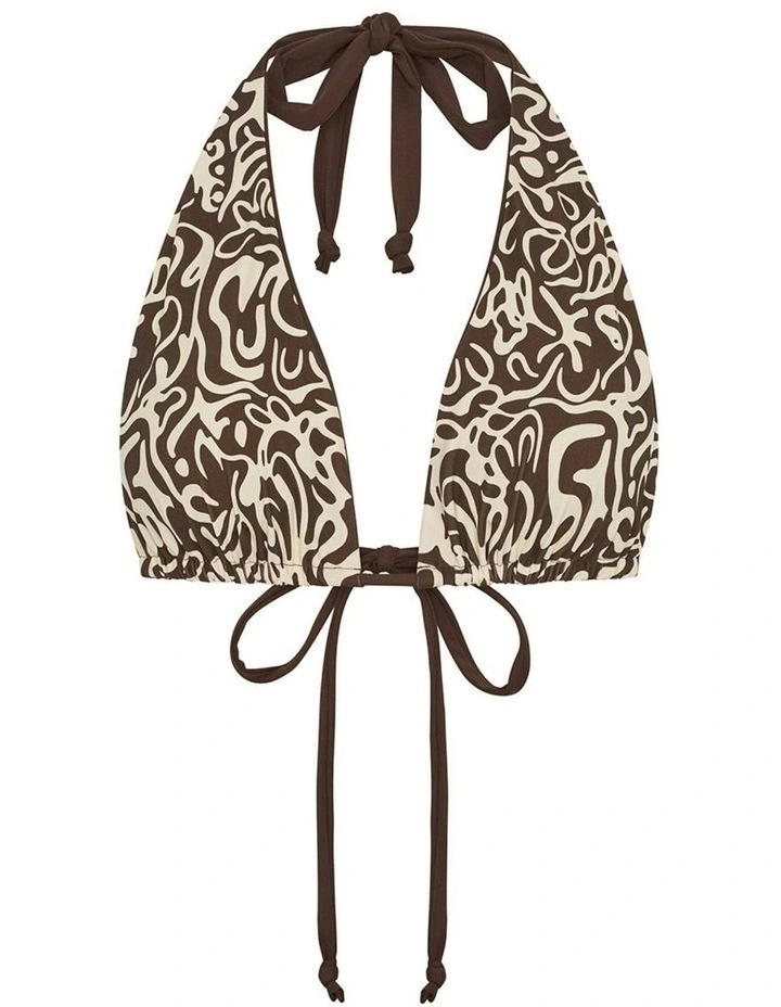 Reversible Sea Swirl Multiway Swimwear Top in Brown image 5