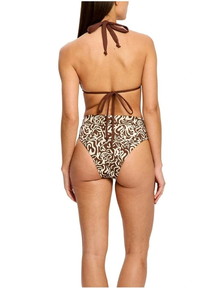 Sea Swirl Hi-Leg Period Brief in Brown image 2