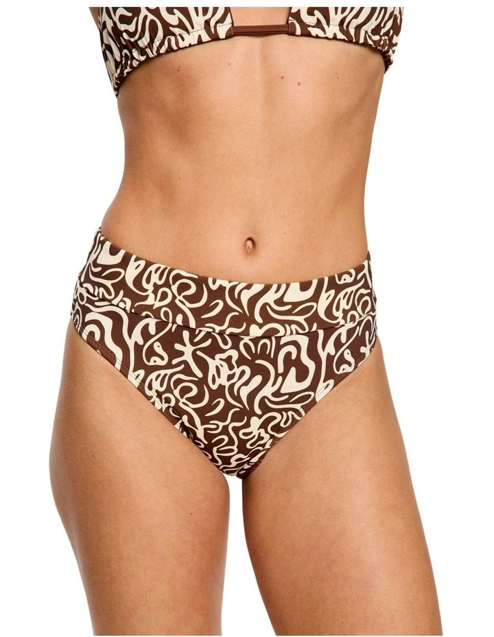 Sea Swirl Hi-Leg Period Brief in Brown image 4