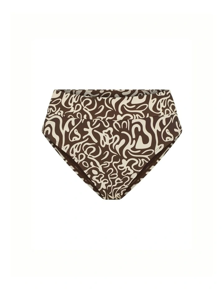 Sea Swirl Hi-Leg Period Brief in Brown image 5