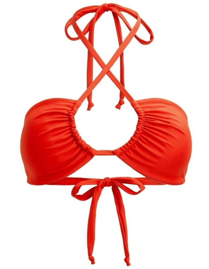 Swimwear Reversible Multiway Top in Poinciana image 7