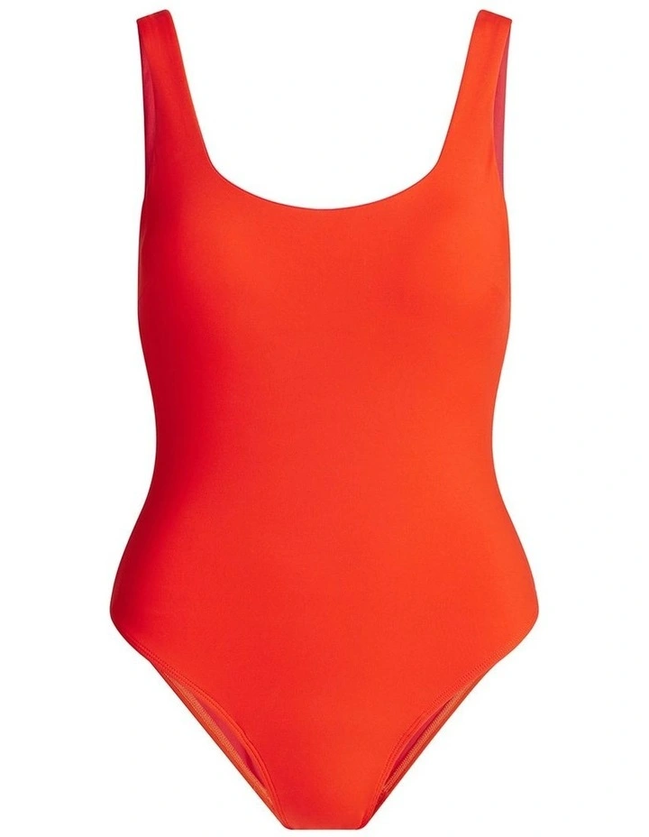 Period Swimwear Scoop Neck One Piece Light Absorbency in Poinciana image 7