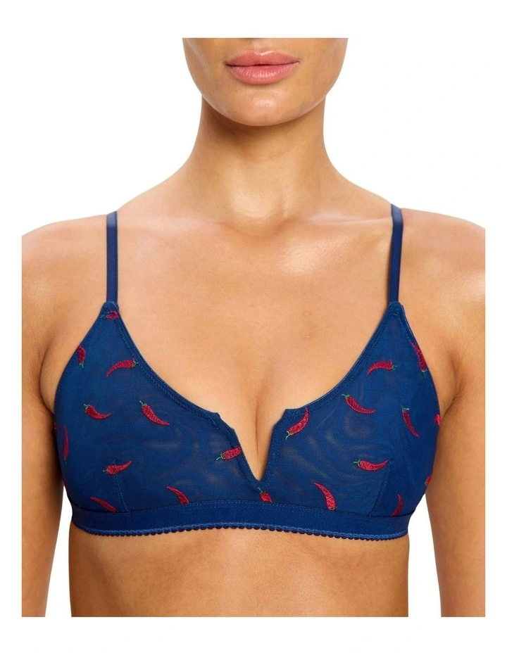 Valentines Day V-Bralette in Blue image 2