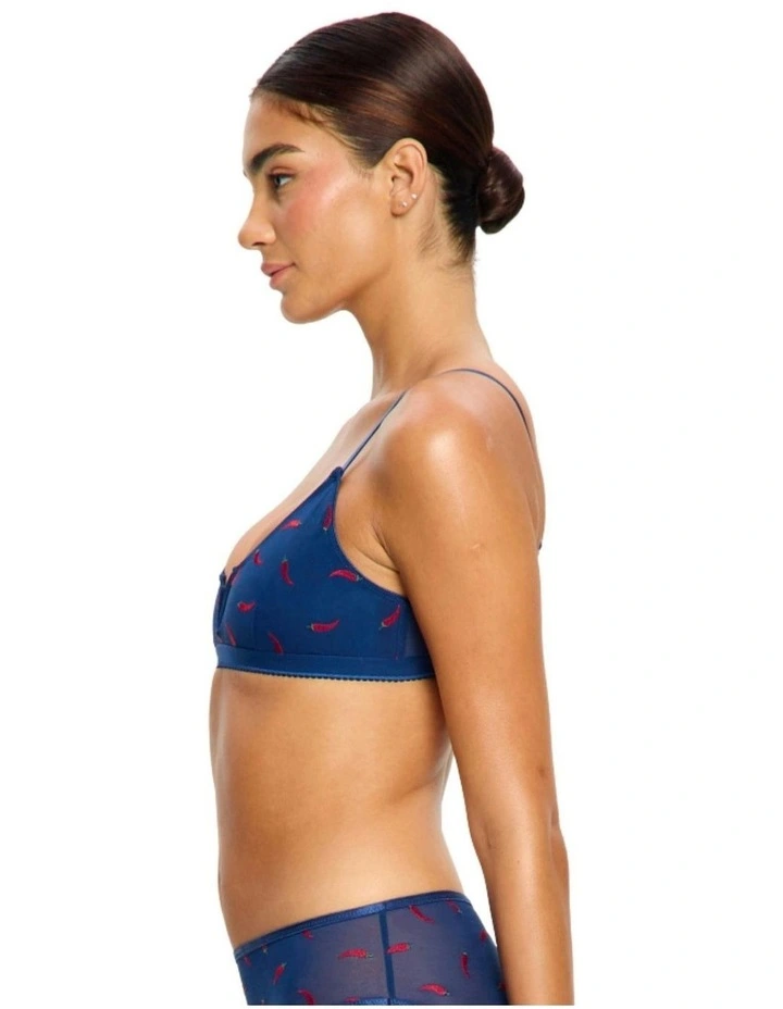 Valentines Day V-Bralette in Blue image 3