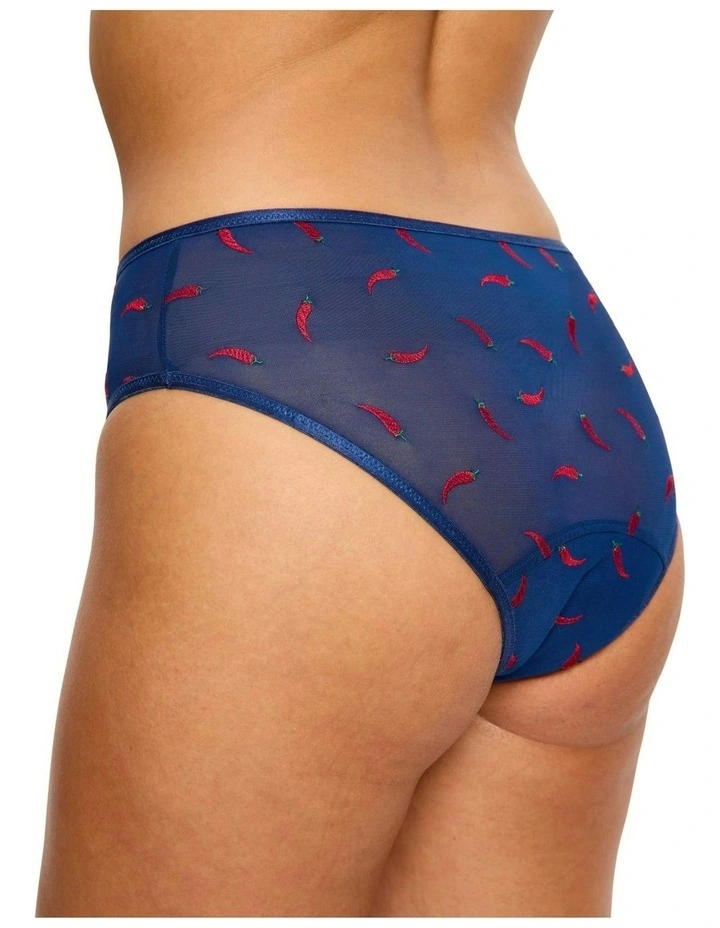 Valentines Day Hi Waist Period Brief in Blue image 4