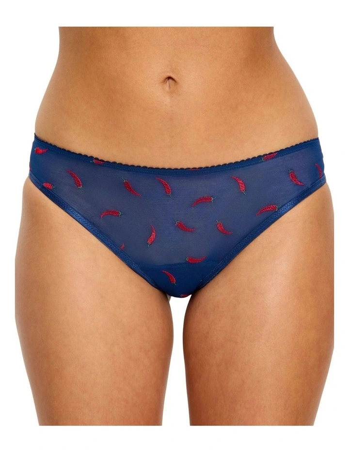 Valentin'es Day Cheeky Period Brief in Blue image 5