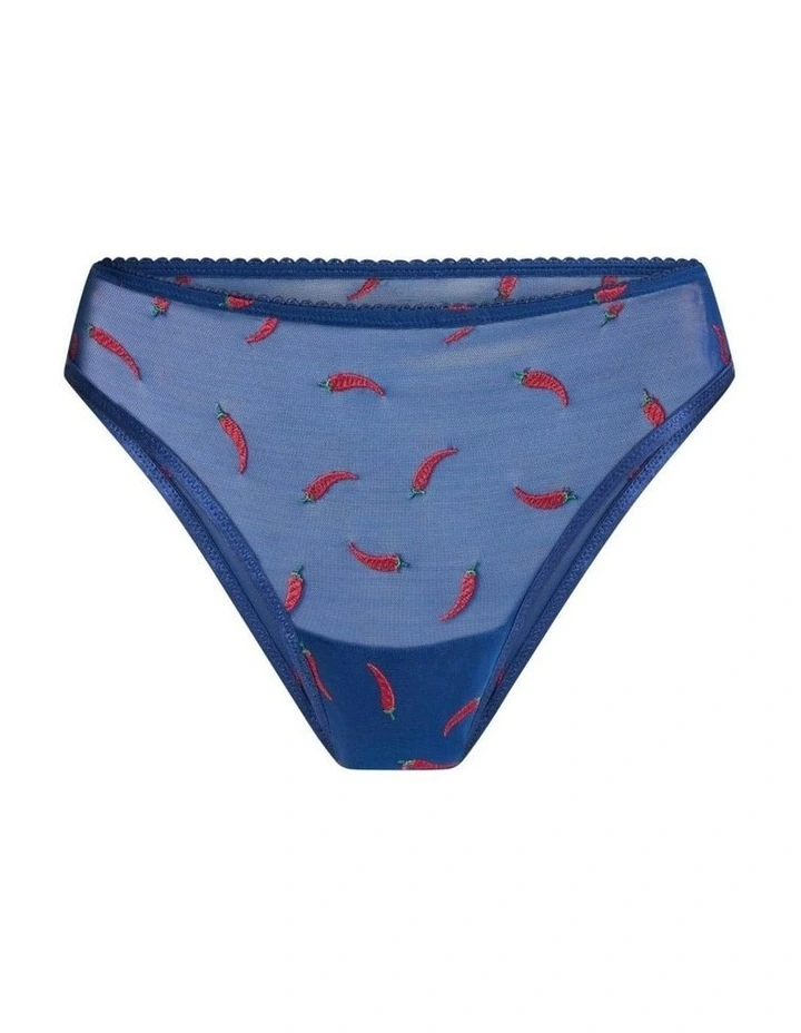 Valentin'es Day Cheeky Period Brief in Blue image 6