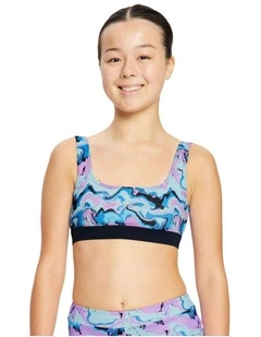 Teen Period Swimwear Reversible Crop Top in Blue