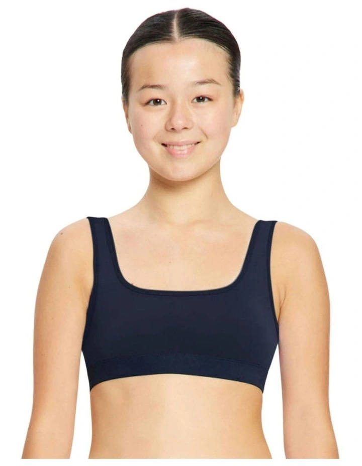 Teen Period Swimwear Reversible Crop Top in Blue image 2