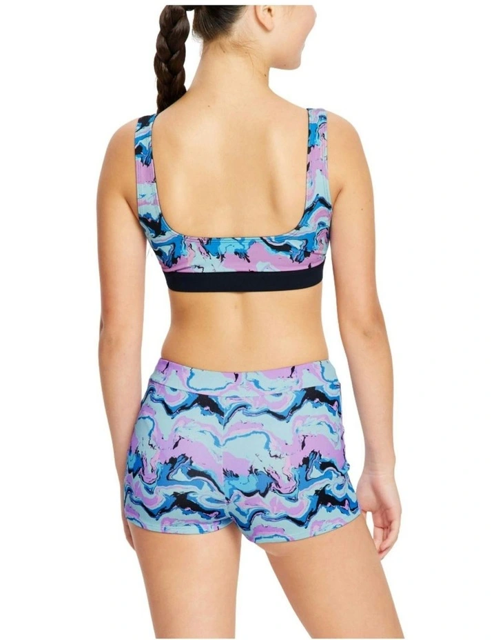 Teen Period Swimwear Reversible Crop Top in Blue image 4