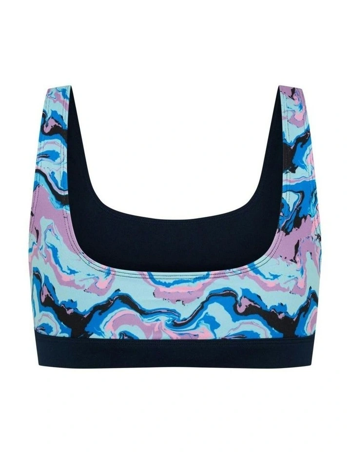 Teen Period Swimwear Reversible Crop Top in Blue image 6