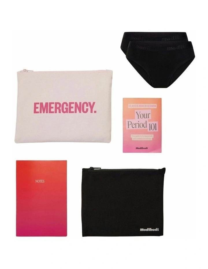 Underwear Period Kit with 2 Pack Hipster Bikini in Black image 2