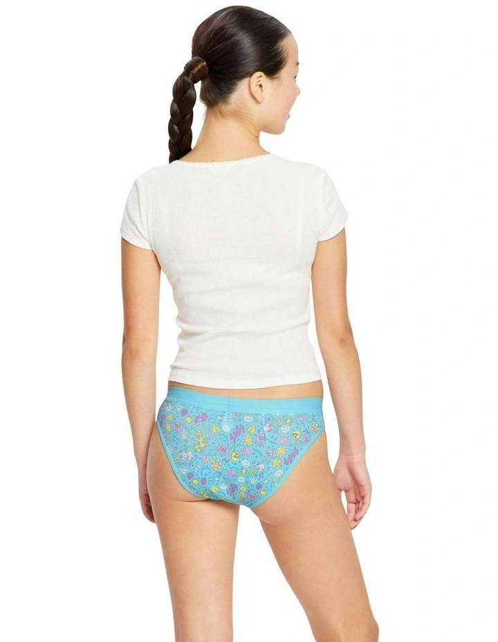 SmileyWorld x Teen Hipster Period Bikini in Moderate Absorbency Wonderlust Blue image 3