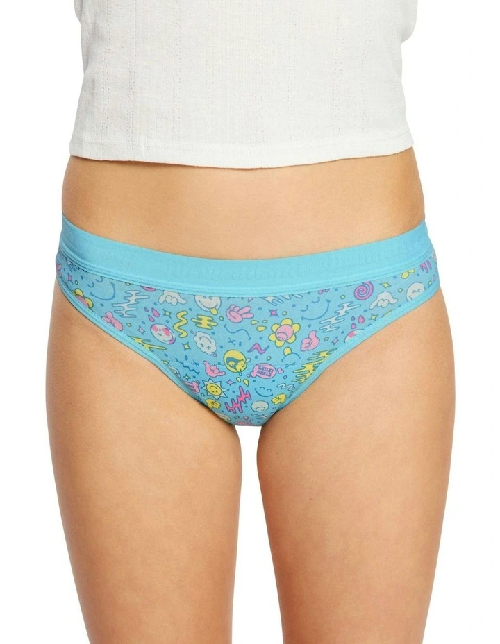SmileyWorld x Teen Hipster Period Bikini in Moderate Absorbency Wonderlust Blue image 4