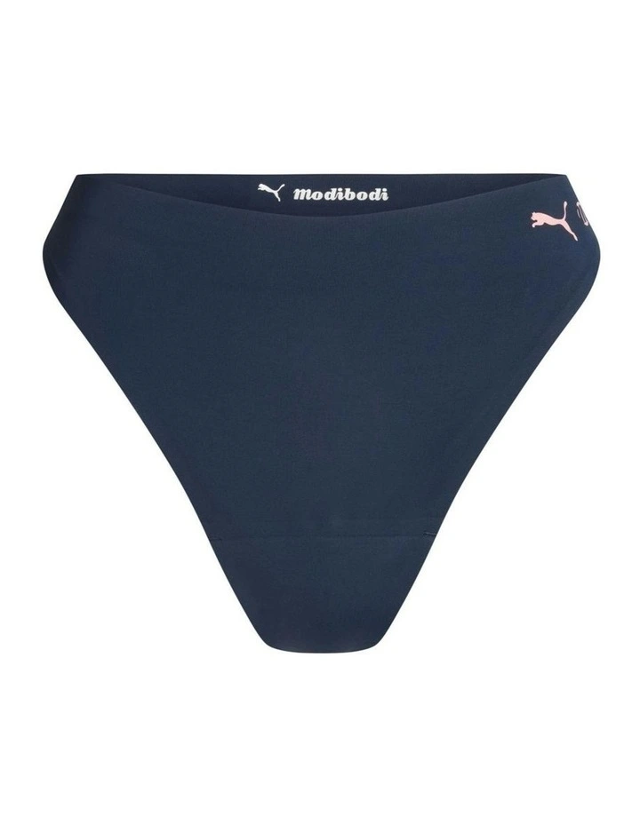 Seamfree Active Hi Waist Period Thong Light Absorbency in Midnight image 6