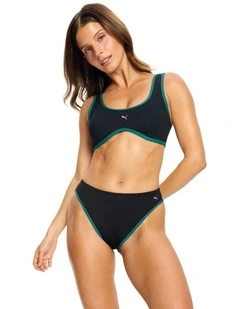 Hi-Leg Cheeky Bottom Super Absorbency Swimwear in Black Orchid