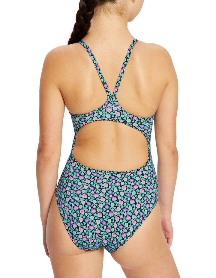 Teen Swimwear Racer One Piece Light Absorbency Luna Blossom in Black image 5