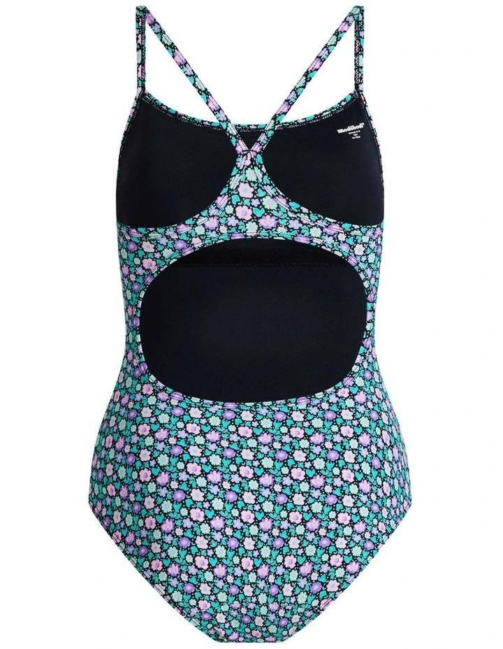 Teen Swimwear Racer One Piece Light Absorbency Luna Blossom in Black image 6