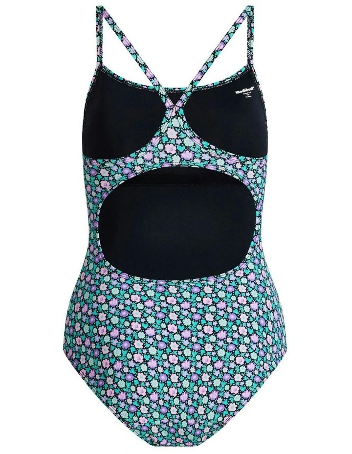 Teen Swimwear Racer One Piece Light Absorbency Luna Blossom in Black image 7