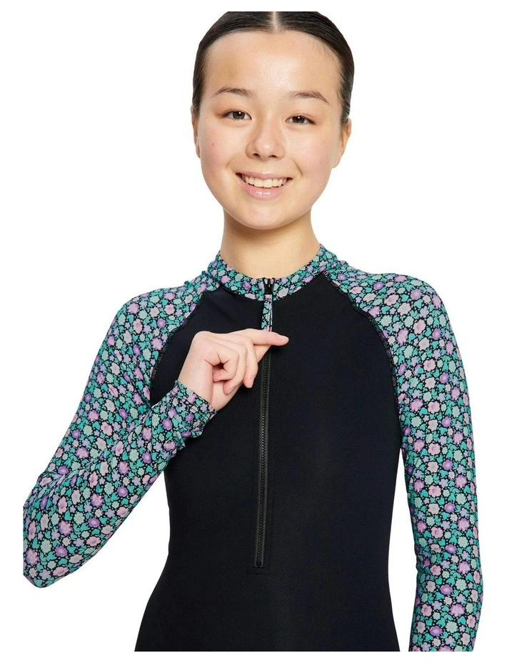Teen Swimwear Paddlesuit Super Absorbency Luna Blossom in Black image 4