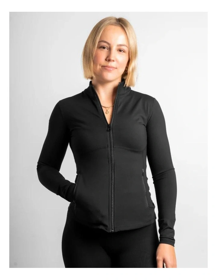 Contour Zip Jacket in Onyx image 1