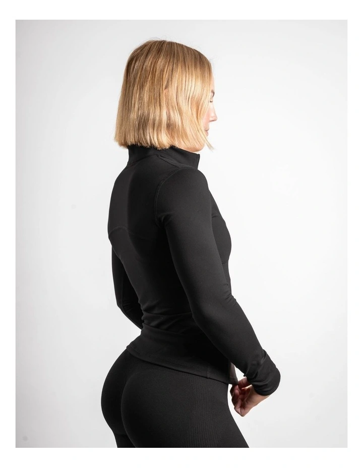 Contour Zip Jacket in Onyx image 3