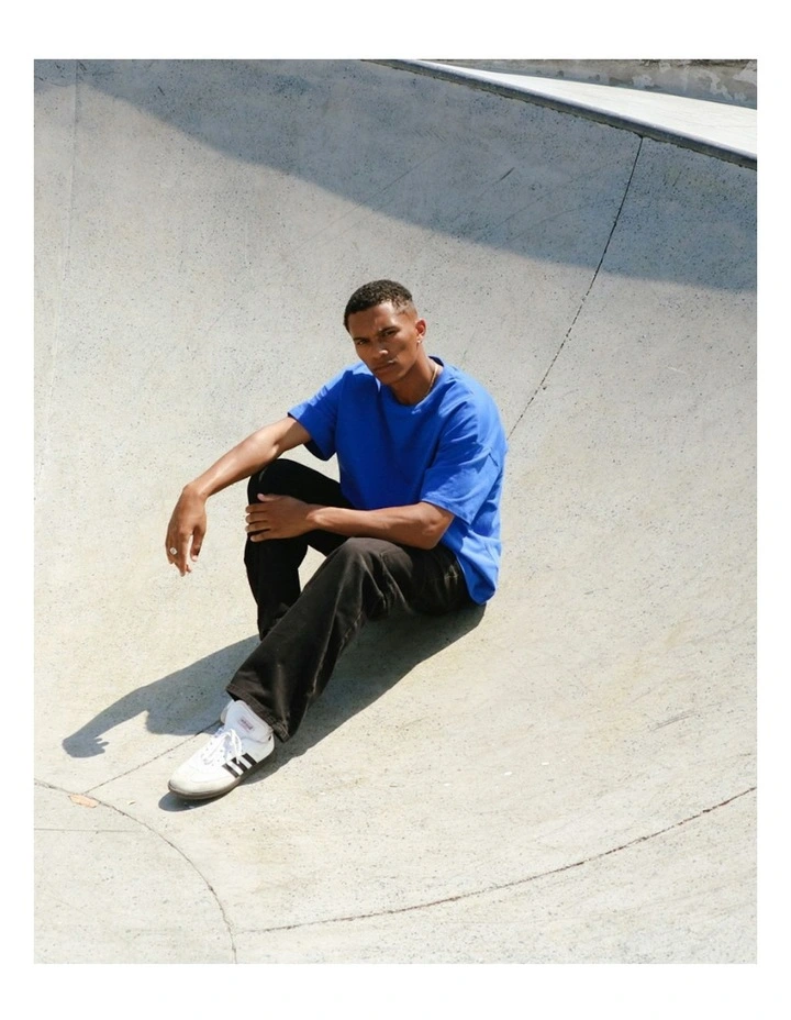 Luxe Oversized Tee in Royal Blue image 1