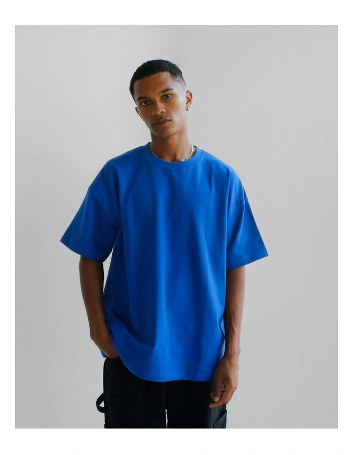 Luxe Oversized Tee in Royal Blue image 2