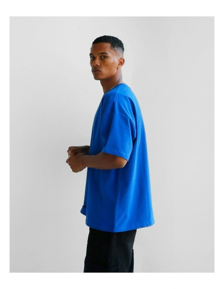 Luxe Oversized Tee in Royal Blue image 3