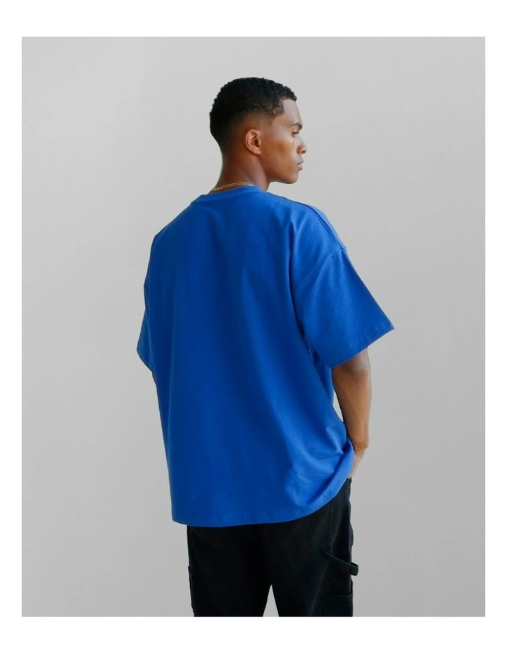 Luxe Oversized Tee in Royal Blue image 4