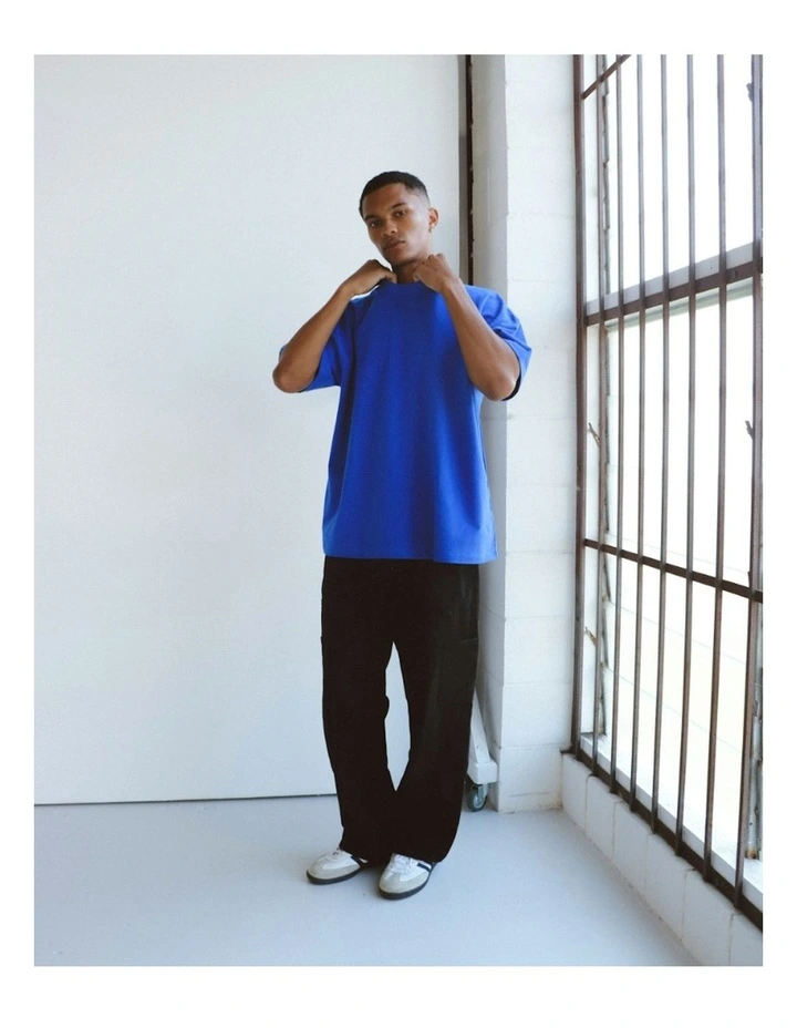 Luxe Oversized Tee in Royal Blue image 5